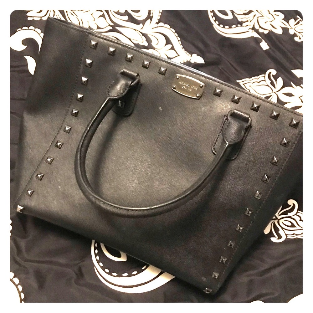 Michael Kors black studded purse